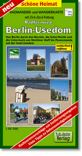 Radwander- und Wanderkarte Radweg Berlin-Usedom