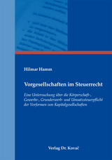 Vorgesellschaften im Steuerrecht - Hilmar Hamm