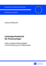 Leistungsschutzrecht für Presseverleger - Johanna Wiebusch