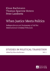 When Justice Meets Politics - Klaus Bachmann, Thomas Sparrow-Botero, Peter Lambertz