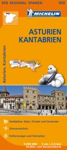 Michelin Karte Asturien, Kantabrien. Asturias, Cantabria - 