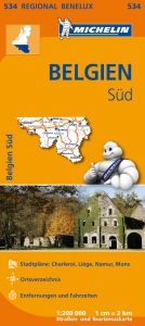 Michelin Karte Belgien Süd. Belgique Sud - 