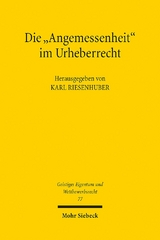 Die "Angemessenheit" im Urheberrecht - 