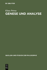 Genese und Analyse - Klaus Petrus