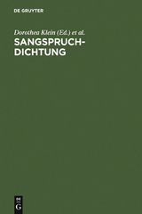 Sangspruchdichtung - 