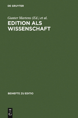 Edition als Wissenschaft - 