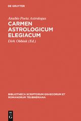 Carmen astrologicum elegiacum -  Anubio Poeta Astrologus