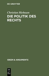 Die Politik des Rechts - Christian Hiebaum