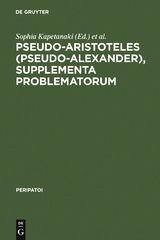 Pseudo-Aristoteles (Pseudo-Alexander), Supplementa Problematorum - 