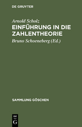 Einführung in die Zahlentheorie - Arnold Scholz