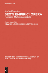 Pyrroneion hypotyposeon -  Sextus Empiricus