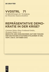 Repräsentative Demokratie in der Krise? -  Christian Walter,  Klaus Ferdinand Gärditz,  Hermann Pünder,  Et Al.