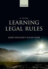 Learning Legal Rules - Holland, James; Webb, Julian