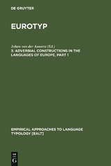 Adverbial Constructions in the Languages of Europe - 