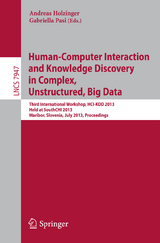 Human-Computer Interaction and Knowledge Discovery in Complex, Unstructured, Big Data - 