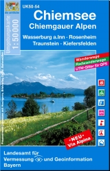 UK50-54 Chiemsee, Chiemgauer Alpen - Landesamt für Digitalisierung, Breitband und Vermessung, Bayern; Landesamt für Digitalisierung, Breitband und Vermessung, Bayern