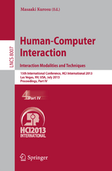 Human-Computer Interaction: Interaction Modalities and Techniques - 