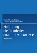 Einführung in die Theorie der quantitativen Analyse - E. Fluck, M. Becke-Goehring