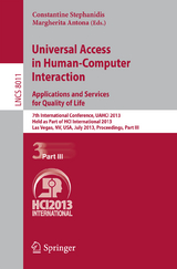 Universal Access in Human-Computer Interaction: Applications and Services for Quality of Life - 