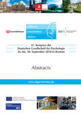 47. Kongress der Deutschen Gesellschaft für Psychologie -  Franz Petermann,  Ute Koglin