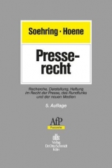 Presserecht - Soehring, Jörg; Hoene, Verena