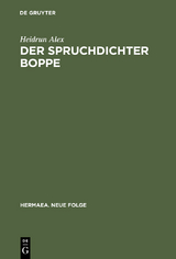 Der Spruchdichter Boppe - Heidrun Alex