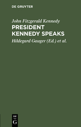 President Kennedy speaks - John Fitzgerald Kennedy