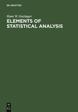 Elements of Statistical Analysis - Hans W. Gottinger