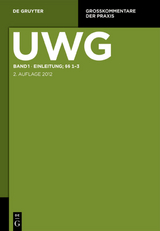 UWG / Einleitung; §§ 1-3 - 