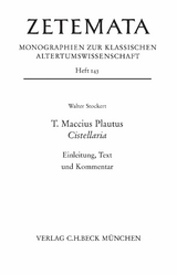 T. Maccius Plautus. Cistellaria - Walter Stockert