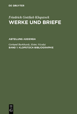 Klopstock-Bibliographie - Gerhard Burkhardt, Heinz Nicolai