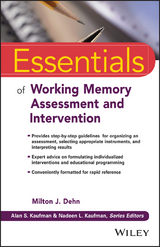 Essentials of Working Memory Assessment and Intervention - 