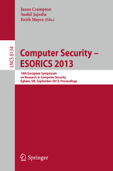 Computer Security -- ESORICS 2013 - 