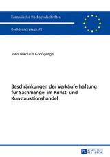 Beschränkungen der Verkäuferhaftung für Sachmängel im Kunst- und Kunstauktionshandel - Joris Nikolaus Großgerge