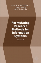 Formulating Research Methods for Information Systems - 