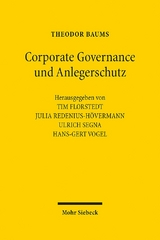 Corporate Governance und Anlegerschutz - Theodor Baums