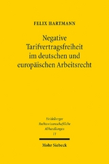 Negative Tarifvertragsfreiheit im deutschen und europäischen Arbeitsrecht - Felix Hartmann