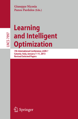 Learning and Intelligent Optimization - 