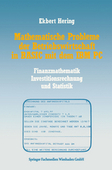 Mathematische Probleme der Betriebswirtschaft in BASIC mit dem IBM PC - Ekbert Hering