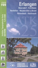 ATK25-F09 Erlangen (Amtliche Topographische Karte 1:25000) - Breitband und Vermessung Landesamt für Digitalisierung  Bayern