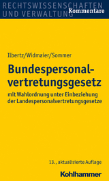 Bundespersonalvertretungsgesetz - Wilhelm Ilbertz, Ulrich Widmaier, Stefan Sommer