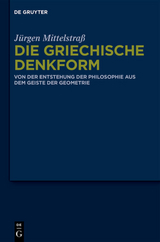 Die griechische Denkform - Jürgen Mittelstraß