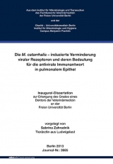 Die M. catarrhalis – induzierte Verminderung viraler Rezeptoren und deren Bedeutung für die antivirale Immunantwort in pulmonalem Epithel - Sabrina Zahradnik