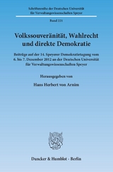 Volkssouveränität, Wahlrecht und direkte Demokratie. - 