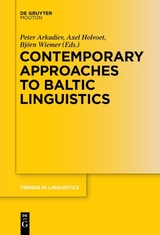 Contemporary Approaches to Baltic Linguistics - 