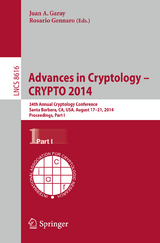 Advances in Cryptology -- CRYPTO 2014 - 