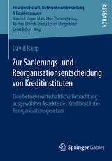 Zur Sanierungs- und Reorganisationsentscheidung von Kreditinstituten - David Rapp