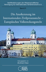 Die Anerkennung im Internationalen Zivilprozessrecht – Europäisches Vollstreckungsrecht - 