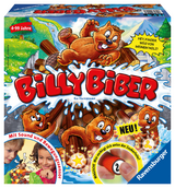 Ravensburger 22246 - Billy Biber - Geschicklichkeitsspiel für ruhige Hände - Spiel für Kinder ab 4 Jahren, Familienspiel für 1-4 Spieler - magische Zauberfolie - Kai Haferkamp