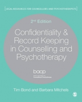 Confidentiality & Record Keeping in Counselling & Psychotherapy - Bond, Tim; Mitchels, Barbara